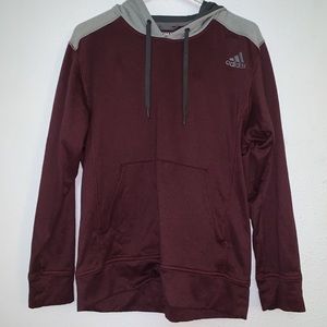 Red and Gray Adidas Hoodie